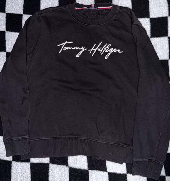 Tommy Hilfiger Other - Tommy Hilfiger Script Logo Crewneck Sweatshirt Black Size L